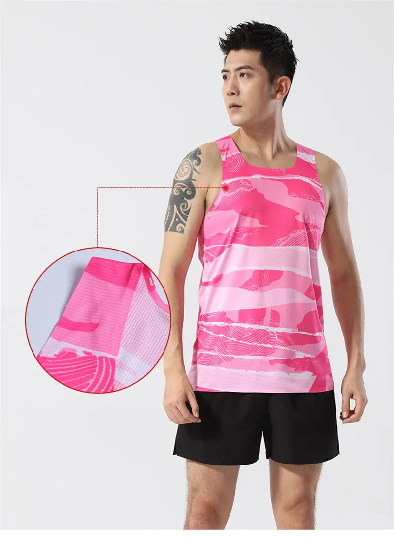 Adult Men Women Running Hiking Shirts Tight Gym Tank Top Fitness Marathon T-shirts Sport Exercise Basketball Vest Clothes D24